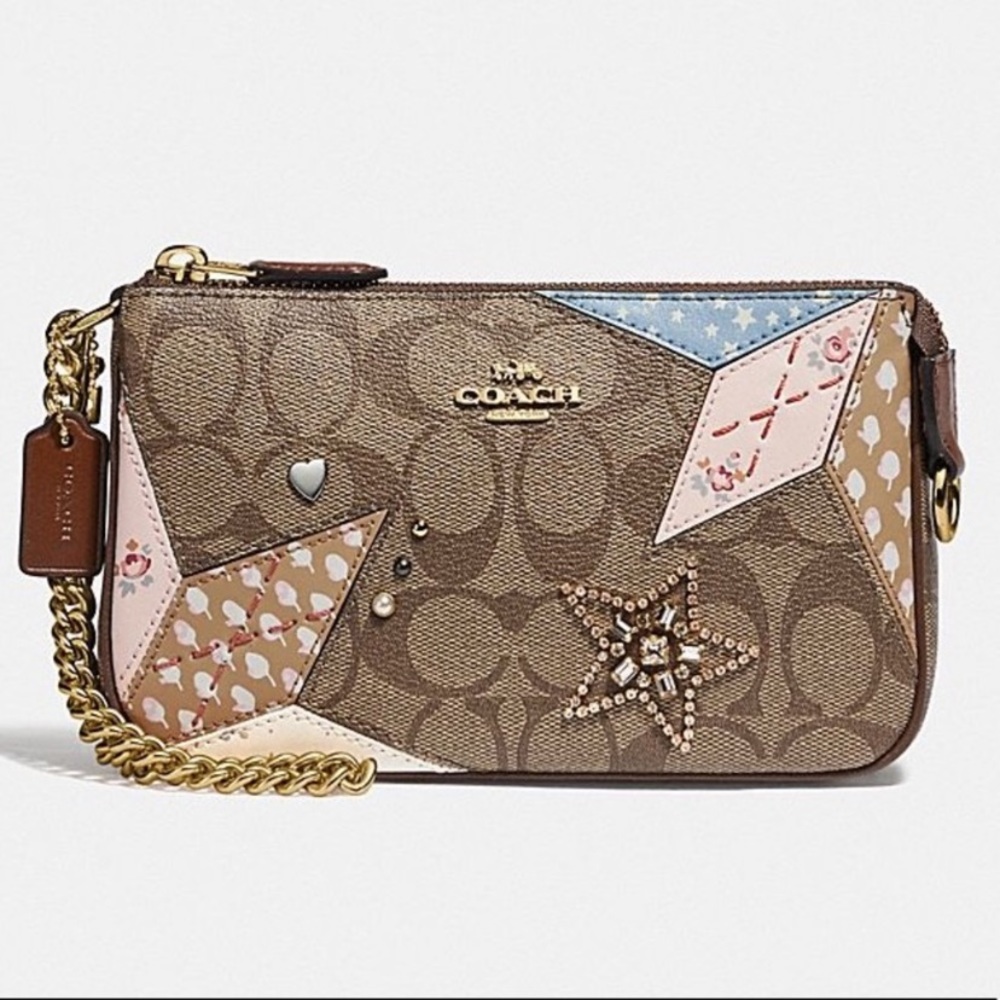 Coach Large Wristlet 19 Star Patchwork